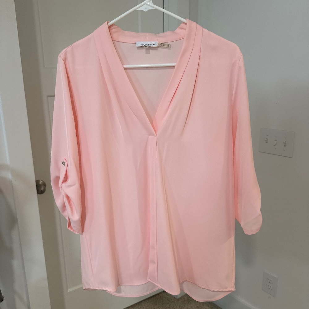 Pink Calvin Klein blouse